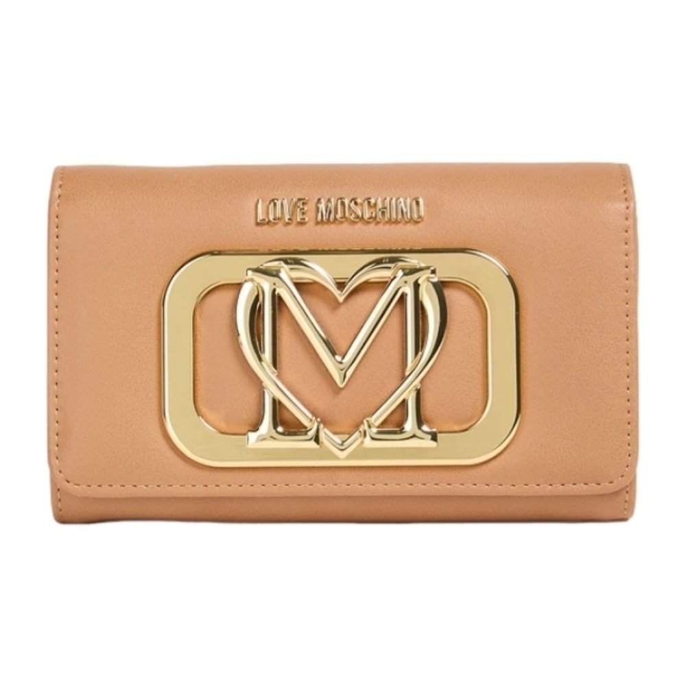 Love Moschino Gold Wallet Sand Beige NWT